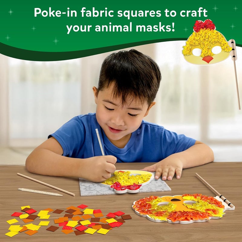Skillmatics Poke-in Art - Animal Masks, Mess-Free Fun for Kids, DIY Wood Craft Kits, Creative Activity, Gifts for Girls & Boys Ages 4, 5, 6, 7, 8, 9 - Image 3